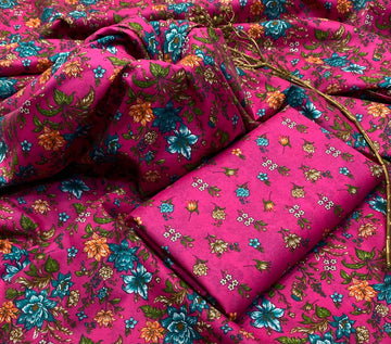 2pc American Cotton Unsititched suit -179
